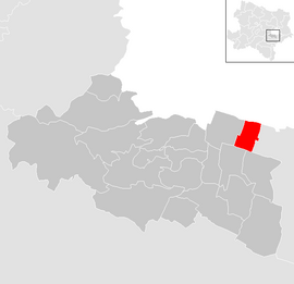Poloha obce Hennersdorf v okrese Mödling (klikacia mapa)