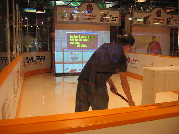 "Be a Player" is an interactive exhibit at the Hall of Fame.