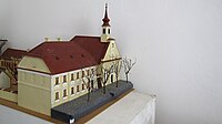 Městské muzeum na holíčském zámku, model evangelického kostela a fary v Holíči (autor Jozef Kuruc)