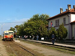 Szegedre induló személyvonat Horgos állomáson