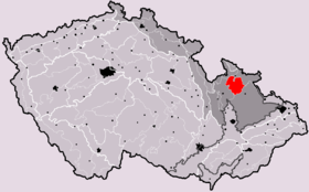 Locatie van het Hrubý Jeseník-massief in Tsjechië