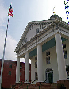 The Hunterdon County Courthouse, where Bruno Hauptmann was tried.