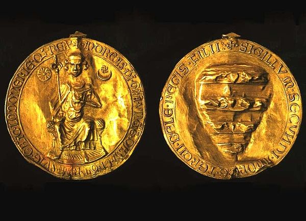 The golden seal that earned the decree the name