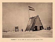 A photograph of the first-IPY station at the Kara Sea site in winter IPY KaraSea.jpg