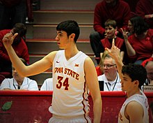 ISU Tallest player vs West Virginia basketball 2015-02-14.jpg