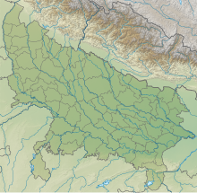 A relief map of Uttar Pradesh India Uttar Pradesh relief map.svg