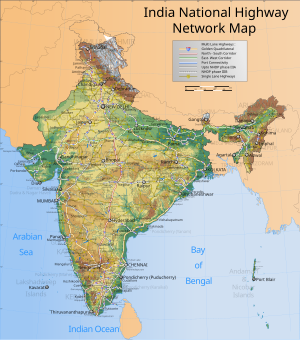300px india topographical roadway map.svg