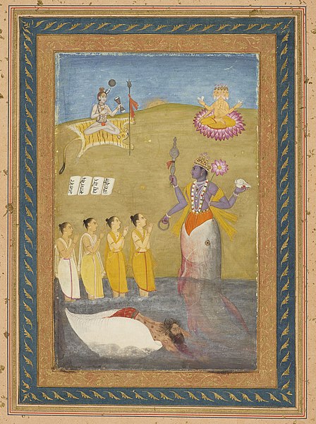 File:Indian School, late 18th century - Matsya, the first incarnation of Vishnu - RCIN 1005113.d - Royal Collection.jpg