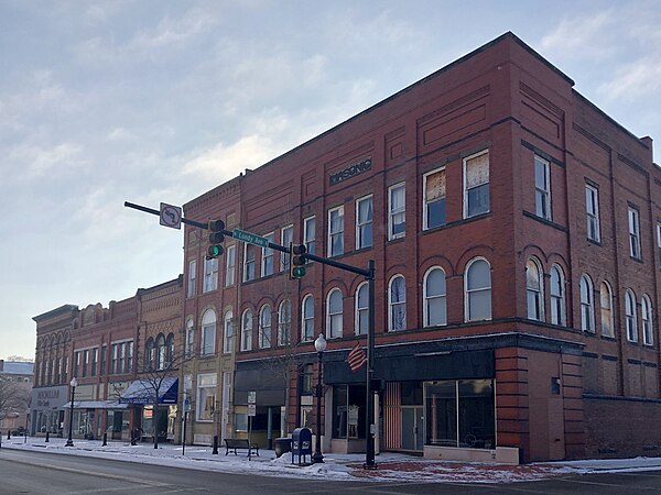 The corner of Lundy and State streets downtown.