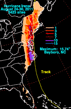 Storm total rainfall from Hurricane Irene Irene 2011 rainfall.gif