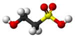 Structura 3D a acidului isetionic