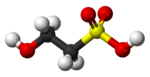 Struttura 3D dell'acido isetionico