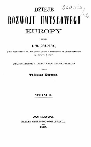J. W. Draper - Dzieje rozwoju umysłowego Europy 01.pdf