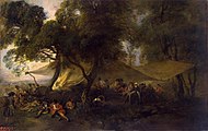 Jean-Antoine Watteau - Les commodités de la guerre (1715).jpg