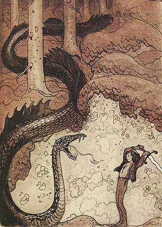 <span class="mw-page-title-main">Lindworm</span> Dragon or serpent monster in Nordic mythology