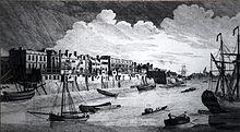 The Limehouse waterfront, where Swift was constructed in 1741. From a contemporary engraving by John Boydell. John Boydell - View of the riverside at Limehouse 1751.JPG