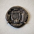 Kalymna - 560-540 BC - silver stater - head of warrior - lyra - Berlin MK BM 18200148