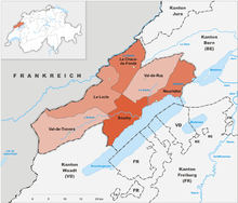 Ehemalige Bezirke des Kantons Neuenburg