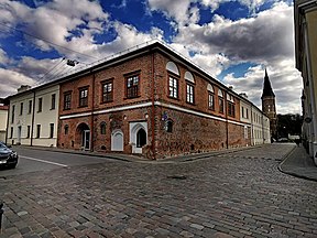 Kauno kunigaikščių rūmų fasadas nuo Rotušės aikštės pusės