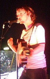 Kid Harpoon (pictured in 2007) in co-wrote and co-produced "Sweet Creature". Kid Harpoon Glasto07.jpg