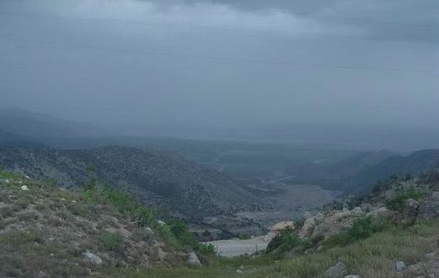 A view towards the border in Pakistan, taken in Paktia Province of Afghanistan