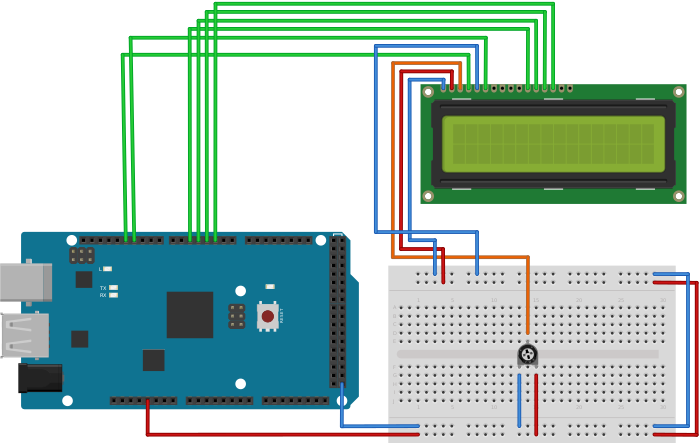 Schema circuitale del display LCD