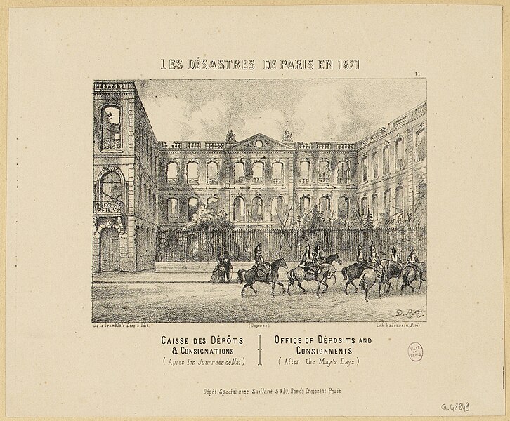 File:Les désastres de Paris en 187111.Caisse des Dépôts & Consignations(Après les Journées de Mai), Paris Musées 20230511115524.jpg