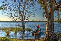 Idemo u ribolov, jezero Elphinstone, Queensland, Australija, 29. lipnja 2016.jpg