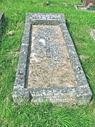 Llandyssil Churchyard. Grave of Walter Buckley Jones and his wife Edith ('Covie').jpg