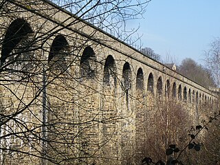 <span class="mw-page-title-main">Lockwood Viaduct</span> Railway viaduct in West Yorkshire, England