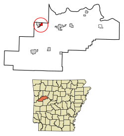 Logan County Arkansas Incorporated and Unincorporated areas Caulksville Highlighted 0512190.svg