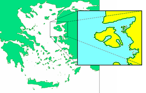 Localización de la isla de Lesbos