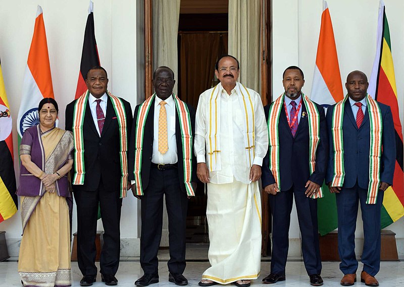 File:M. Venkaiah Naidu with the Vice President of Zimbabwe, Gen. (Rtd.) Dr. Constantino Chiwenga, the Vice President of Uganda, Mr. Edward Kiwanuka Ssekandi, the Vice President of the Republic of Malawi.jpg