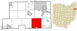 Location of Beaver Township in Mahoning County