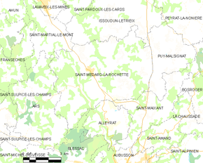 Poziția localității Saint-Médard-la-Rochette