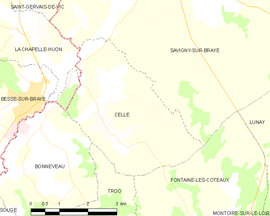Mapa obce Cellé