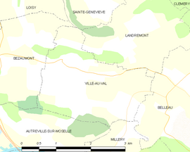 Mapa obce Ville-au-Val