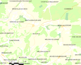 Mapa obce Saulvaux