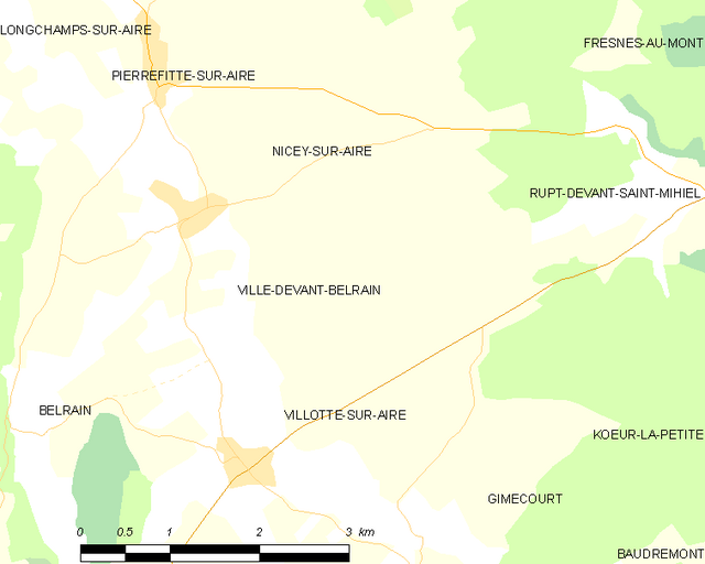 Poziția localității Ville-devant-Belrain