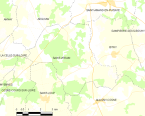 Poziția localității Saint-Vérain