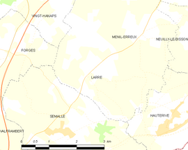 Mapa obce Larré