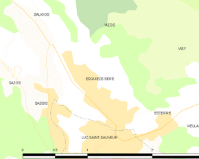 Poziția localității Esquièze-Sère