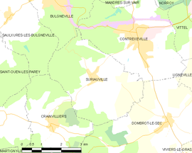 Mapa obce Suriauville