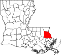 Map of Louisiana highlighting Saint Tammany Parish.svg