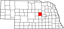 Harta e Greeley County në Nebraska