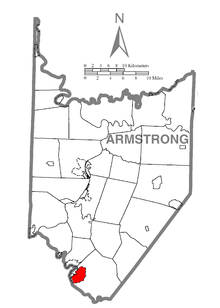 Карта Орчард-Хиллз, округ Армстронг, штат Пенсильвания Highlighted.png