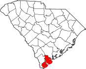 Map of South Carolina highlighting Beaufort County.svg