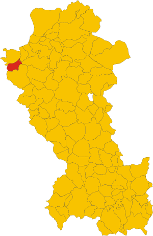 Map of comune of Castelgrande (province of Potenza, region Basilicata, Italy).svg