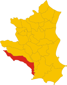 Map of comune of Mesoraca (province of Crotone, region Calabria, Italy).svg