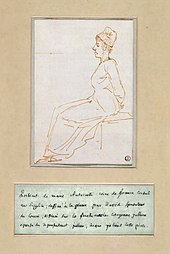 Attribué à David, Marie-Antoinette conduite à l'échafaud, dessin fait d'après nature de la fenêtre de l'immeuble de Jullien en 1793 (Louvre, cabinet des dessins, ancienne collection Rothschild).